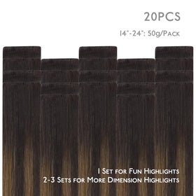 Wennalife Invisi Edge balayage dark brown mixed chestnut brown for blended color.