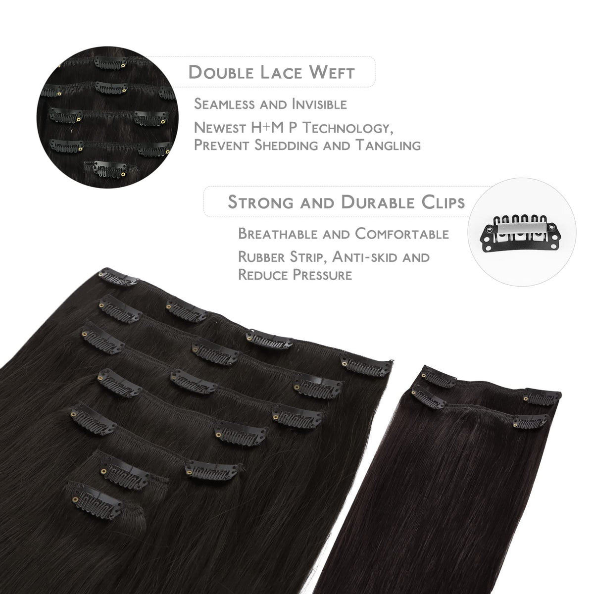 Wennalife natural black color match swatch blends with your own hair tone for a natural look.