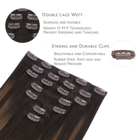 Wennalife Remy hair clip-ins offer smooth, tangle-free styling with durable double wefts