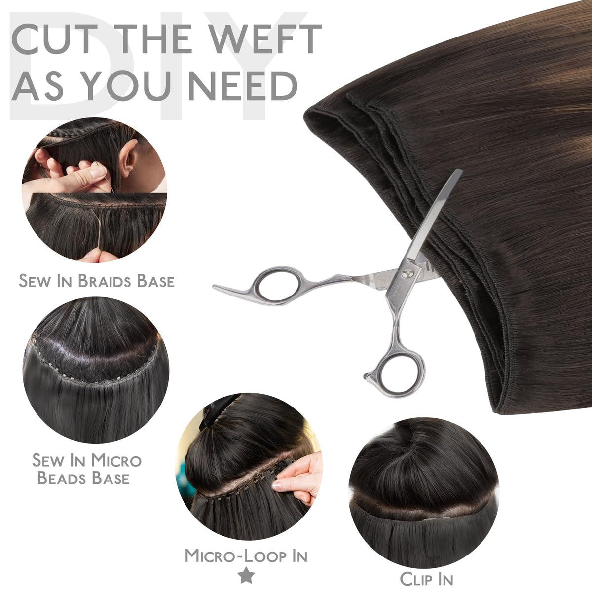 WENNALIFE straight hair extensions for sleek, versatile styling options