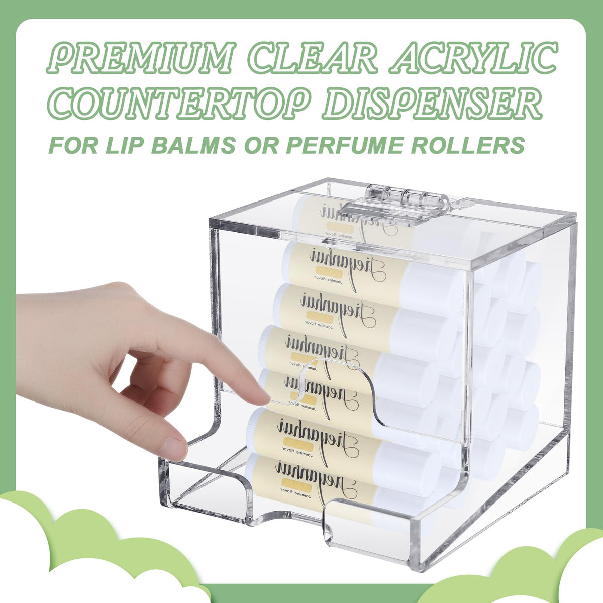 Wenqik clear acrylic lip gloss and lipstick display for a clean modern look