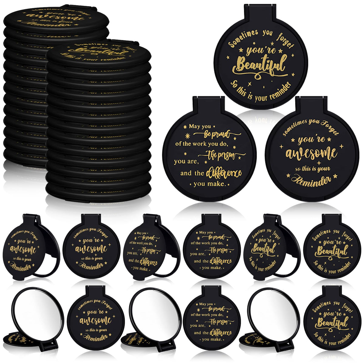 Wenqik compact mirror bulk packaging shows a practical bulk gifting option for events