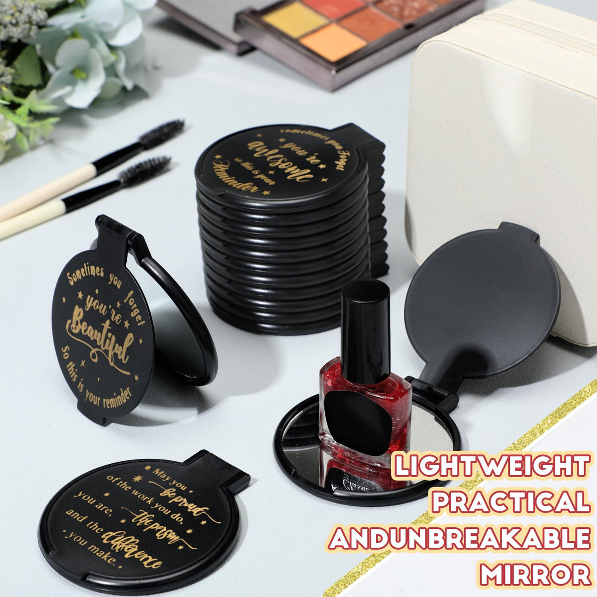 Wenqik gift ready compact mirror pack serves as a stylish token for occasions