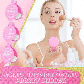 Inspirational words printed on Wenqik mirrors offer a positive reminder during daily routines.