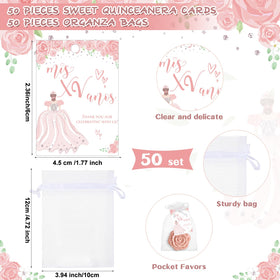 Wenqik Quinceanera card with bright print for a personalized keepsake.