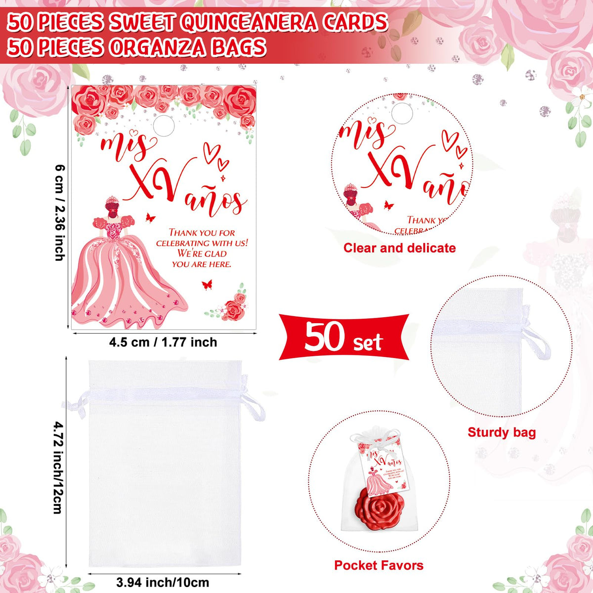 Wenqik red organza bag packaging enhances gift presentation at celebrations.