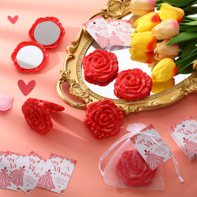 Wenqik folding rose mirror combines durability with elegant design for parties.