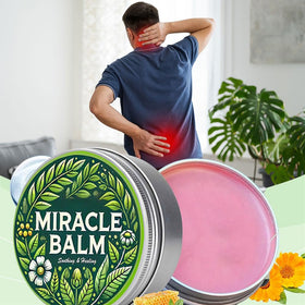 Wenrny Miracle Balm applied to leg shows soothing effect on joints.