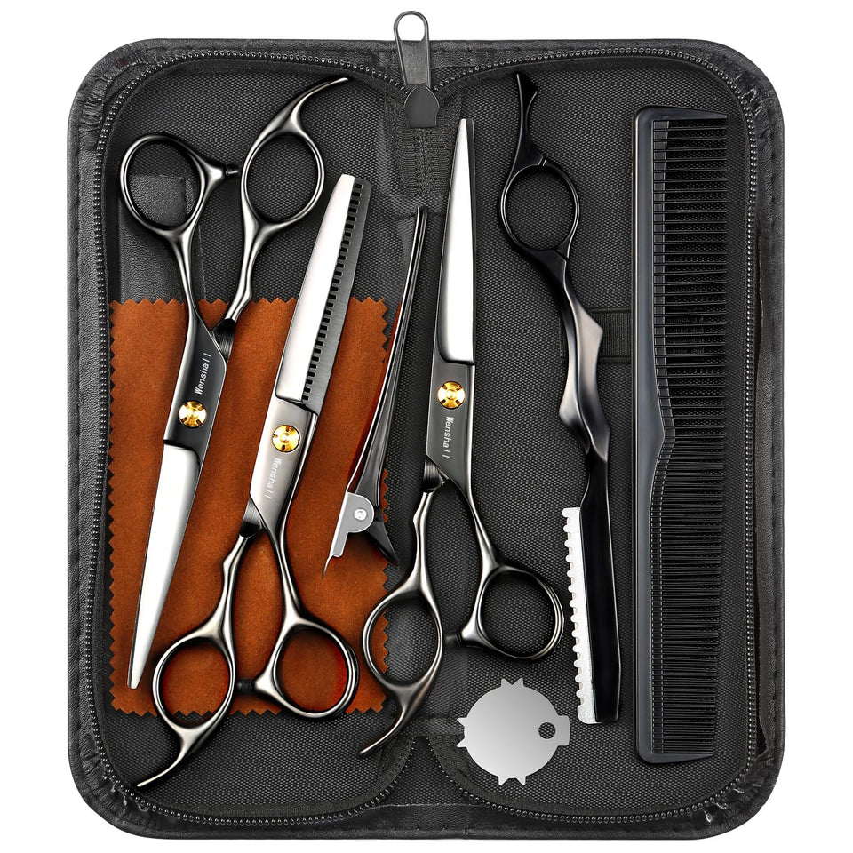 Wenshall straight scissors with premium titanium blades for precise cuts on wet or dry hair