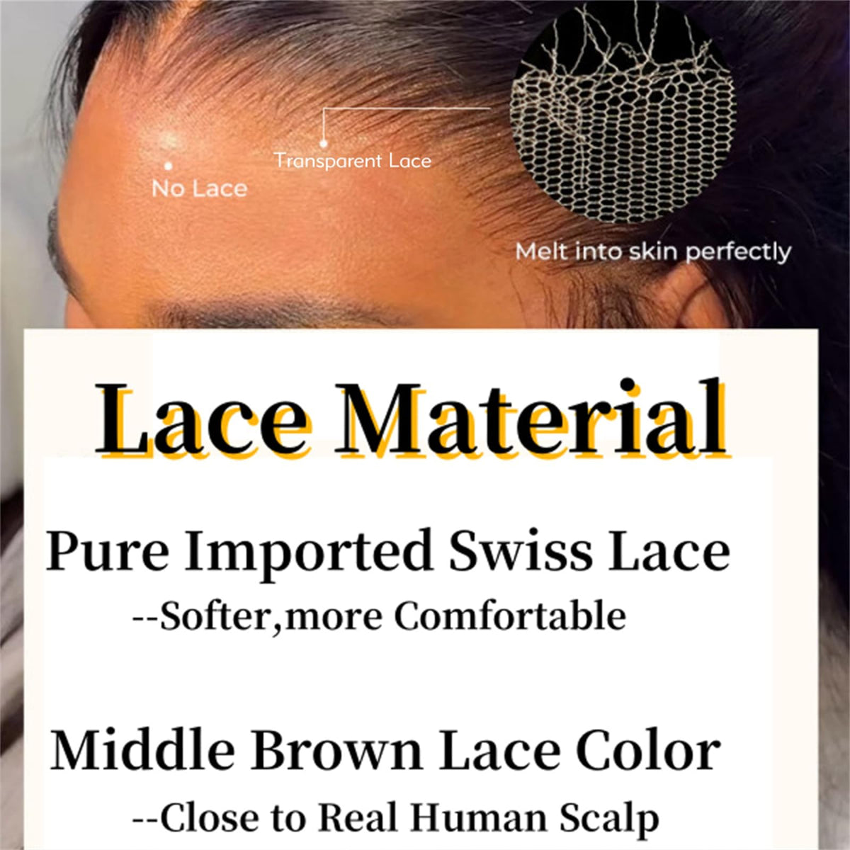 WENYAN 150-density lace closure adds fullness and natural movement.