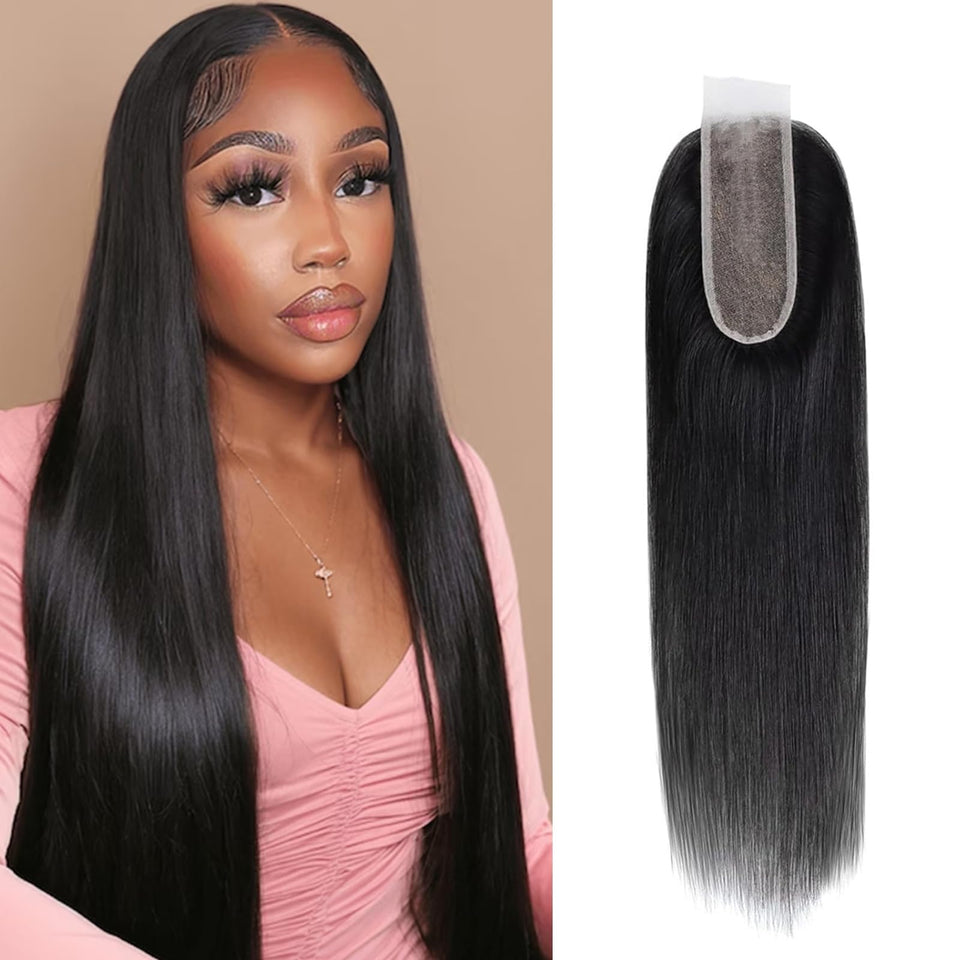 WENYAN 2x6 HD lace closure middle part for seamless natural look.