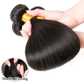WENYAN straight bundles natural black ends ideal for seamless blending.