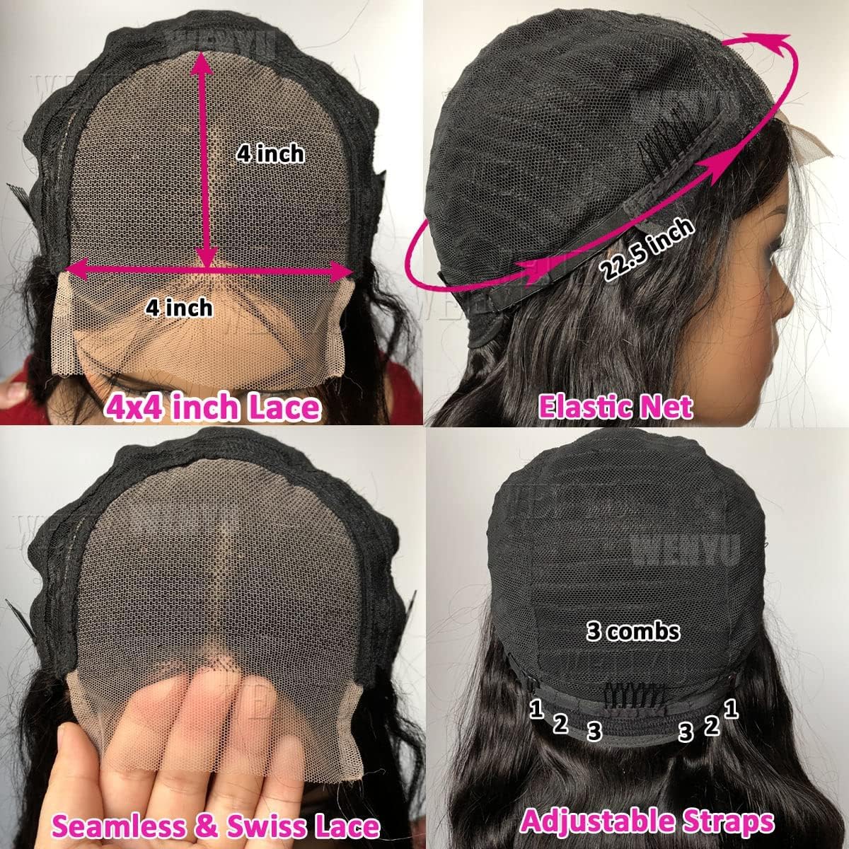 Wenyu baby hairs and natural hairline boost realism.