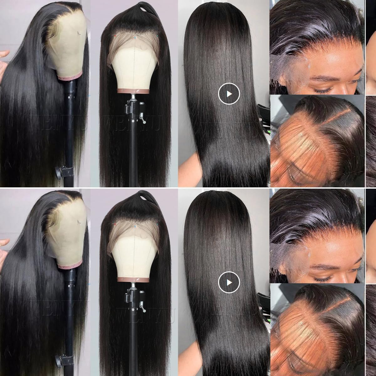Wenyu Brazilian virgin straight hair wig for long-lasting smoothness