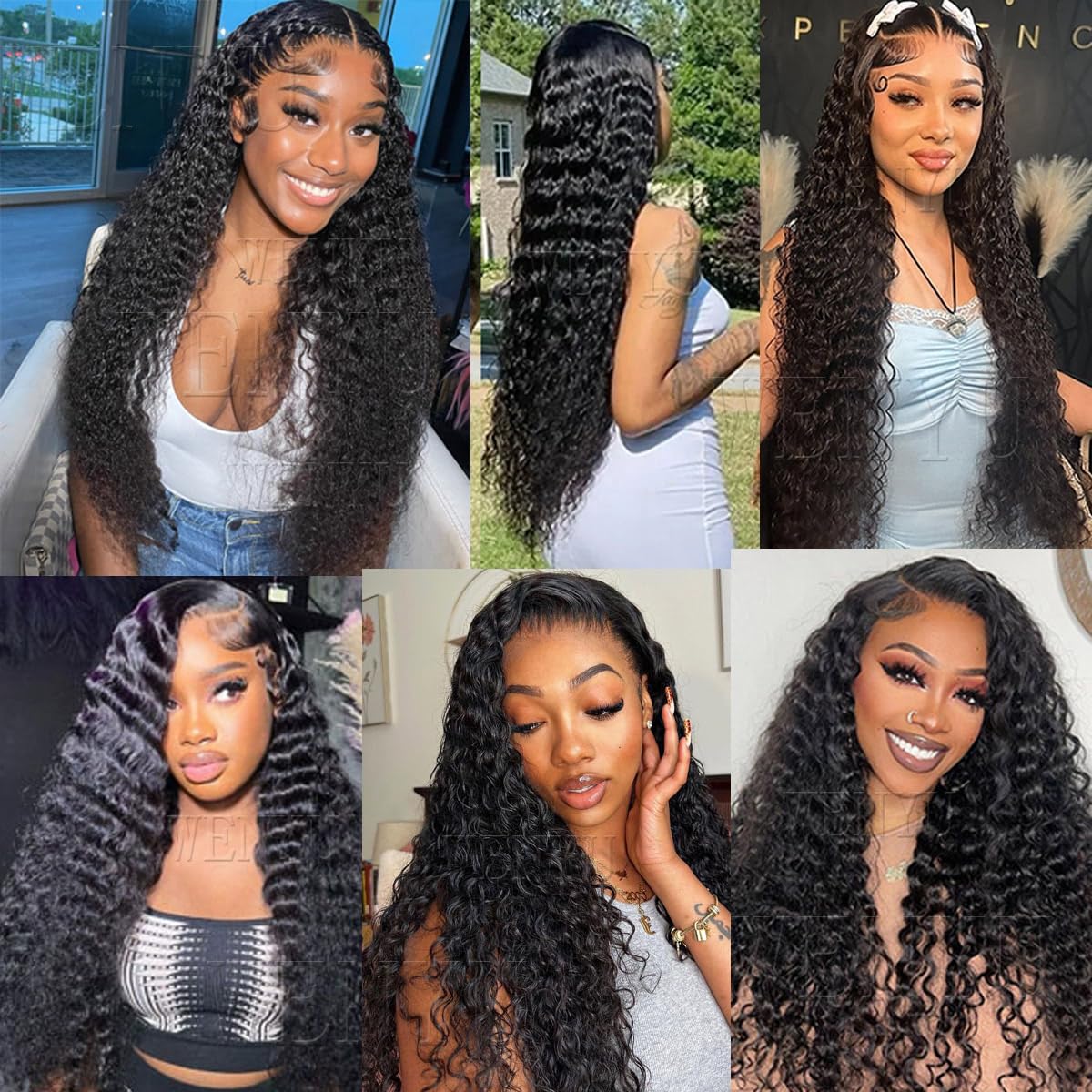 Wenyu Deep Wave wig breathable cap keeps you cool.