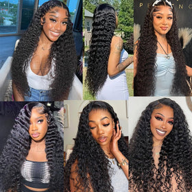 Wenyu Deep Wave wig breathable cap keeps you cool.