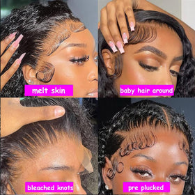 Wenyu Deep Wave wig glueless cap with adjustable straps for secure fit.