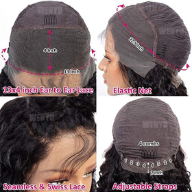 Wenyu Deep Wave wig packaging protects hair during shipping.