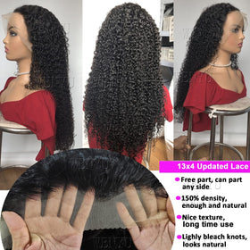 Wenyu Swiss lace front detail emphasizes invisible, breathable cap for all skin tones.