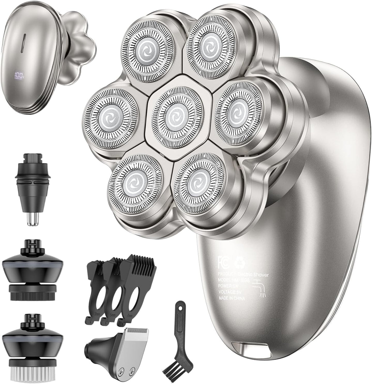 WEQOEE 5-in-1 women's razor front view for versatile at-home grooming.