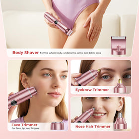 WEQOEE facial shaver head for quick, gentle facial hair touch-ups.