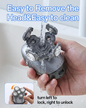 WEQOEE IPX7 waterproof shaver in shower for wet or dry use