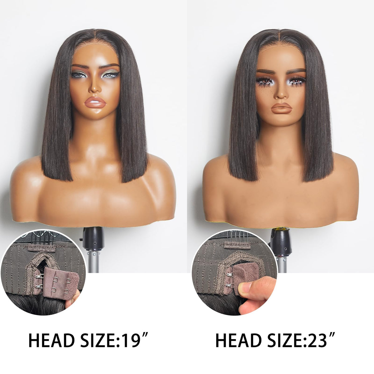 WEQUEEN styling options include heat-friendly straight or curled looks.