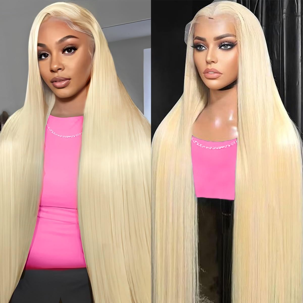 Werkueen 613 lace front wig close-up with natural hairline and pre-plucked baby hair for seamless blend