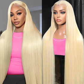Werkueen 613 lace front wig close-up with natural hairline and pre-plucked baby hair for seamless blend