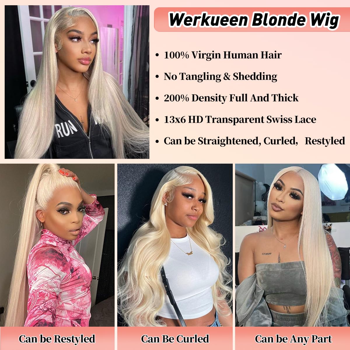 Werkueen HD lace natural hairline for seamless scalp appearance