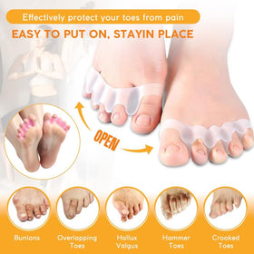 WERNOKLE toe separator for bunions and hammer toe reduces friction.