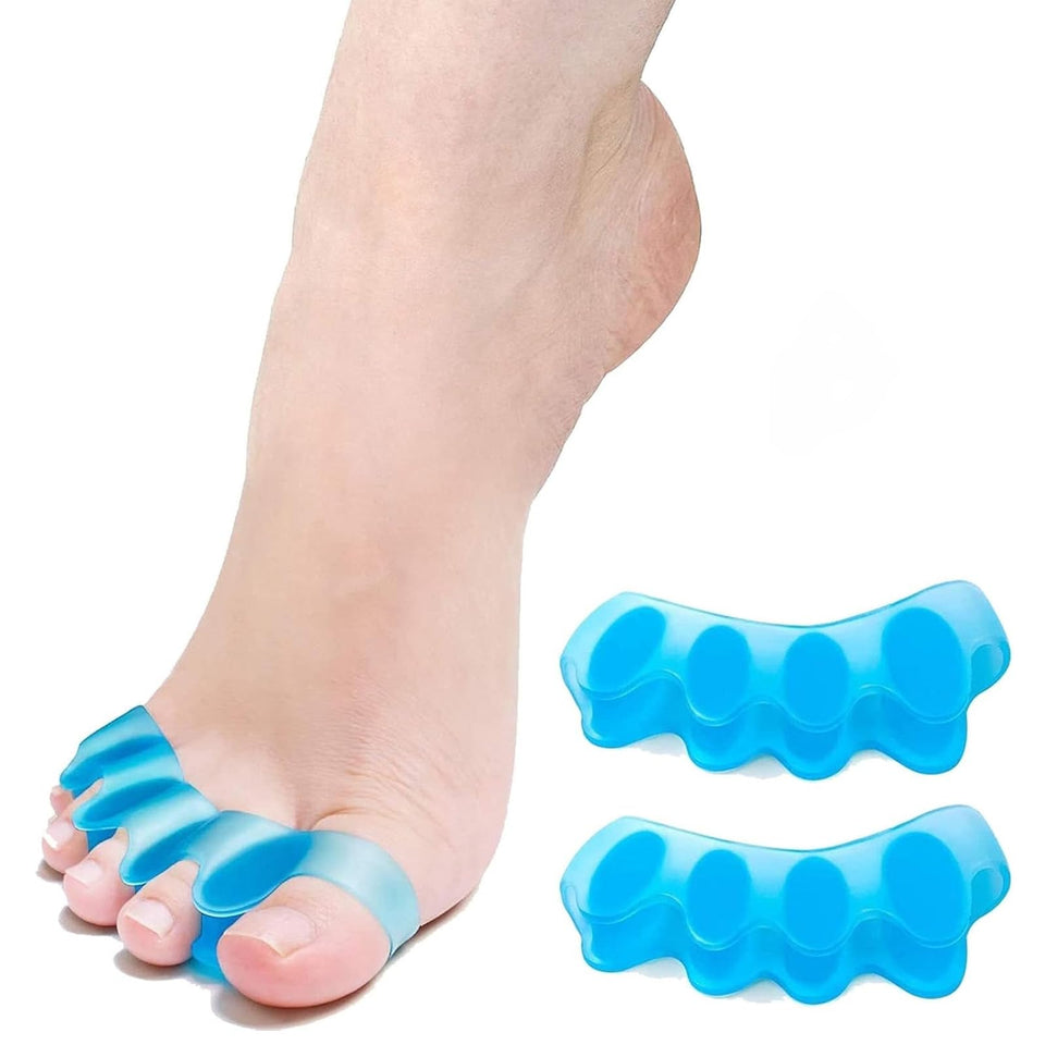 WERNOKLE toe separator closeup in soft material for gentle toe realignment.