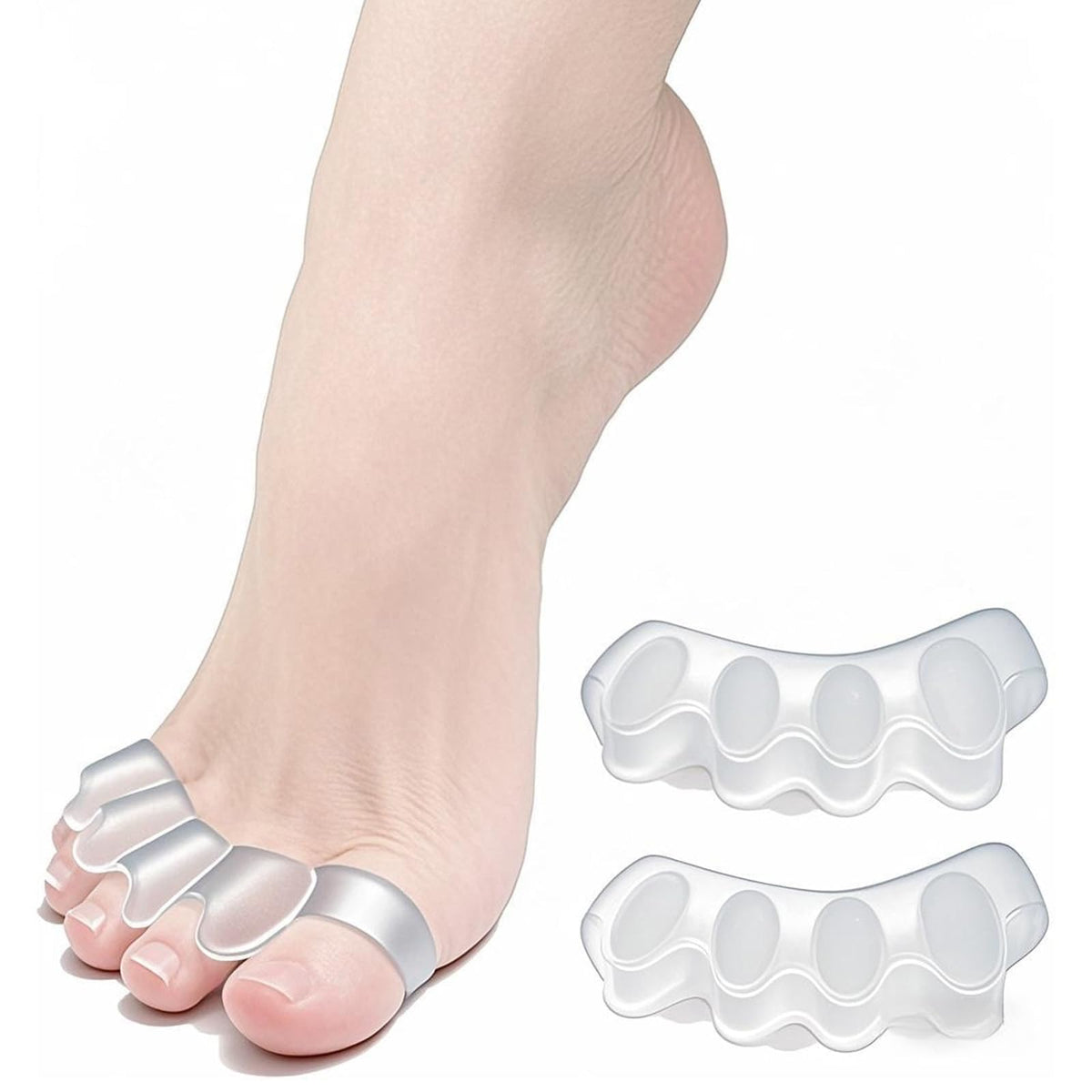 WERNOKLE toe separator with soft gel material for gentle toe alignment.