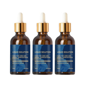 Weslaplus Vitamin C and E Serum bottle pour boosts radiance and even skin tone.