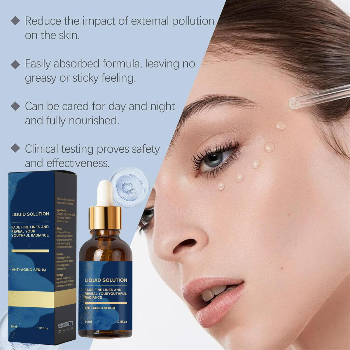 Weslaplus Serum glow reveals brighter complexion over time.