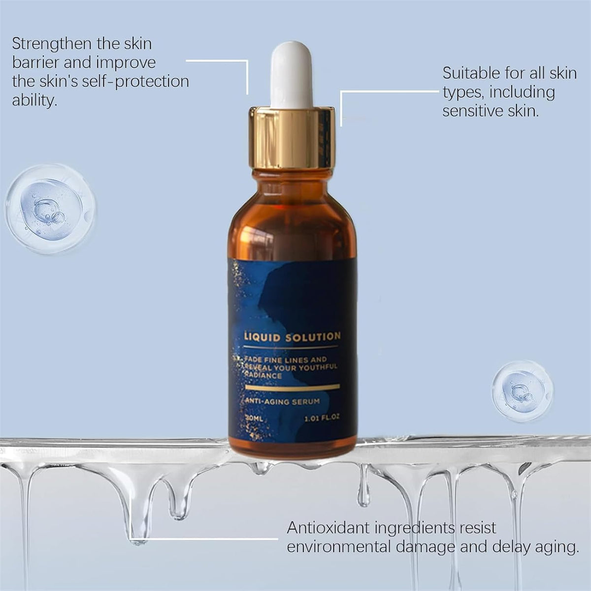 Weslaplus Serum ingredients aloe and retinol support gentle cleansing and pore refinement.