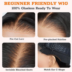 West Kiss glueless wig with breathable cap ensures all day comfort