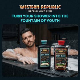 Western Republic cleansing lather image shows rich foam for refreshing cleanse