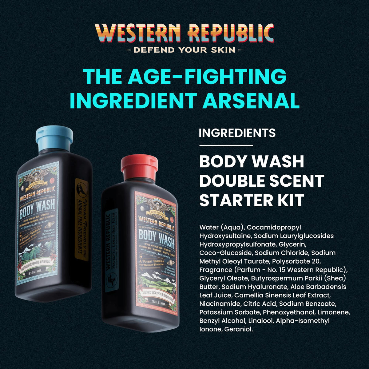 Western Republic Fresh Citrus bottle promotes a clean, invigorating routine