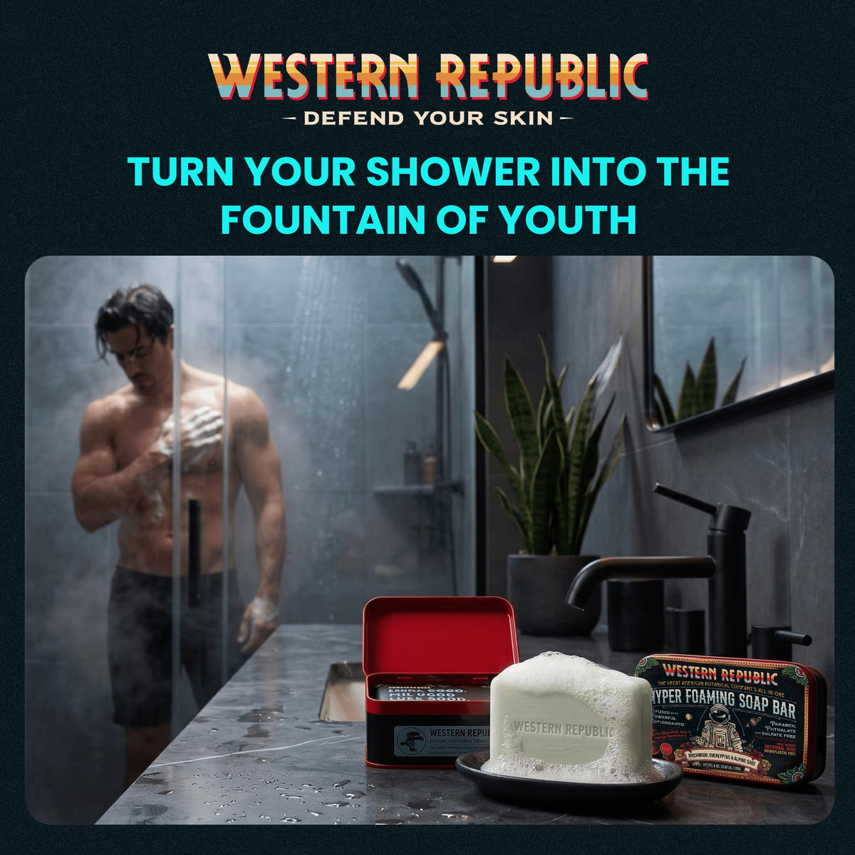 Western Republic Gift-ready Bath Bar Pack image implies a versatile, thoughtful gift option.