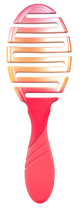 Wet Brush Pro Flex Dry Coral Ombre bristle closeup highlights IntelliFlex detangling action.