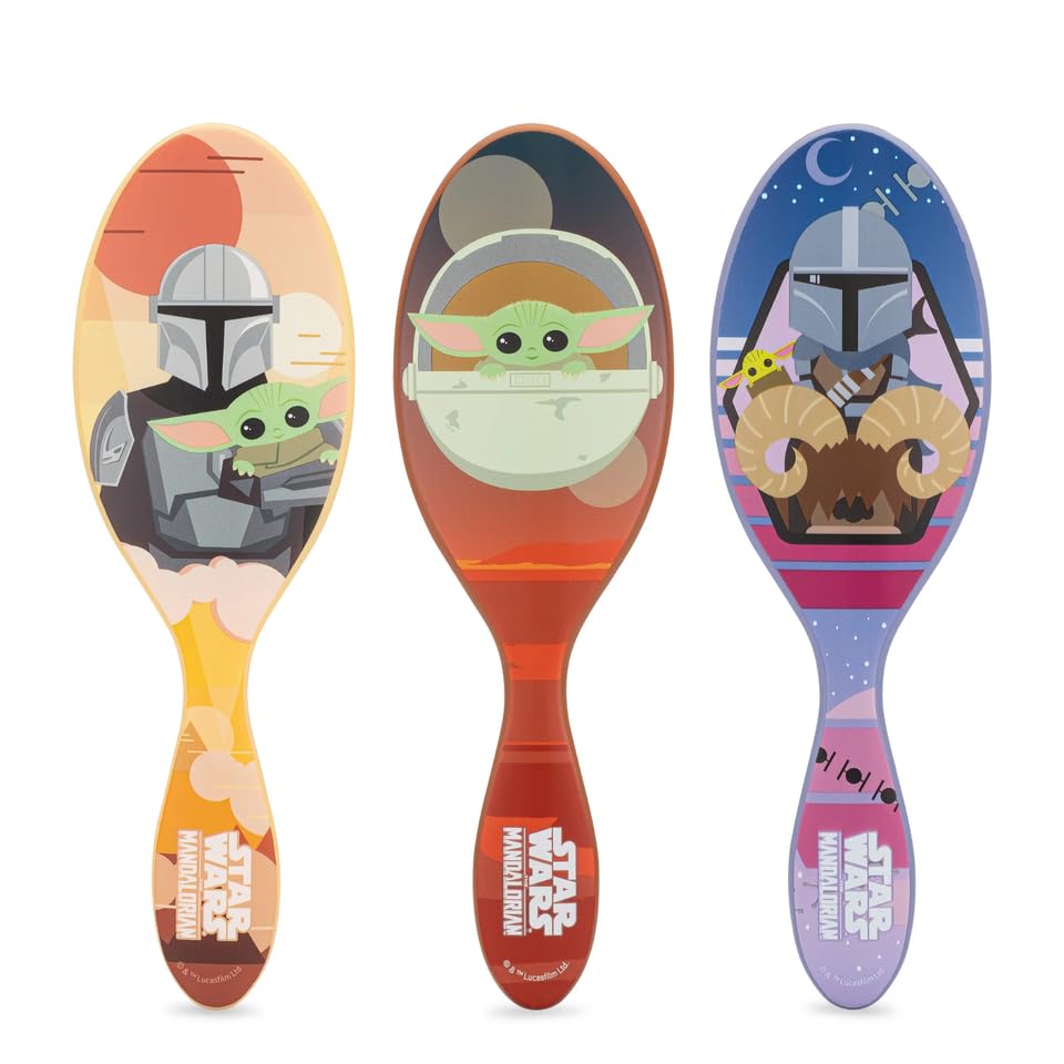 Wet Brush Mandalorian 3-Pack Elsa brush detangles gently on wet or dry hair