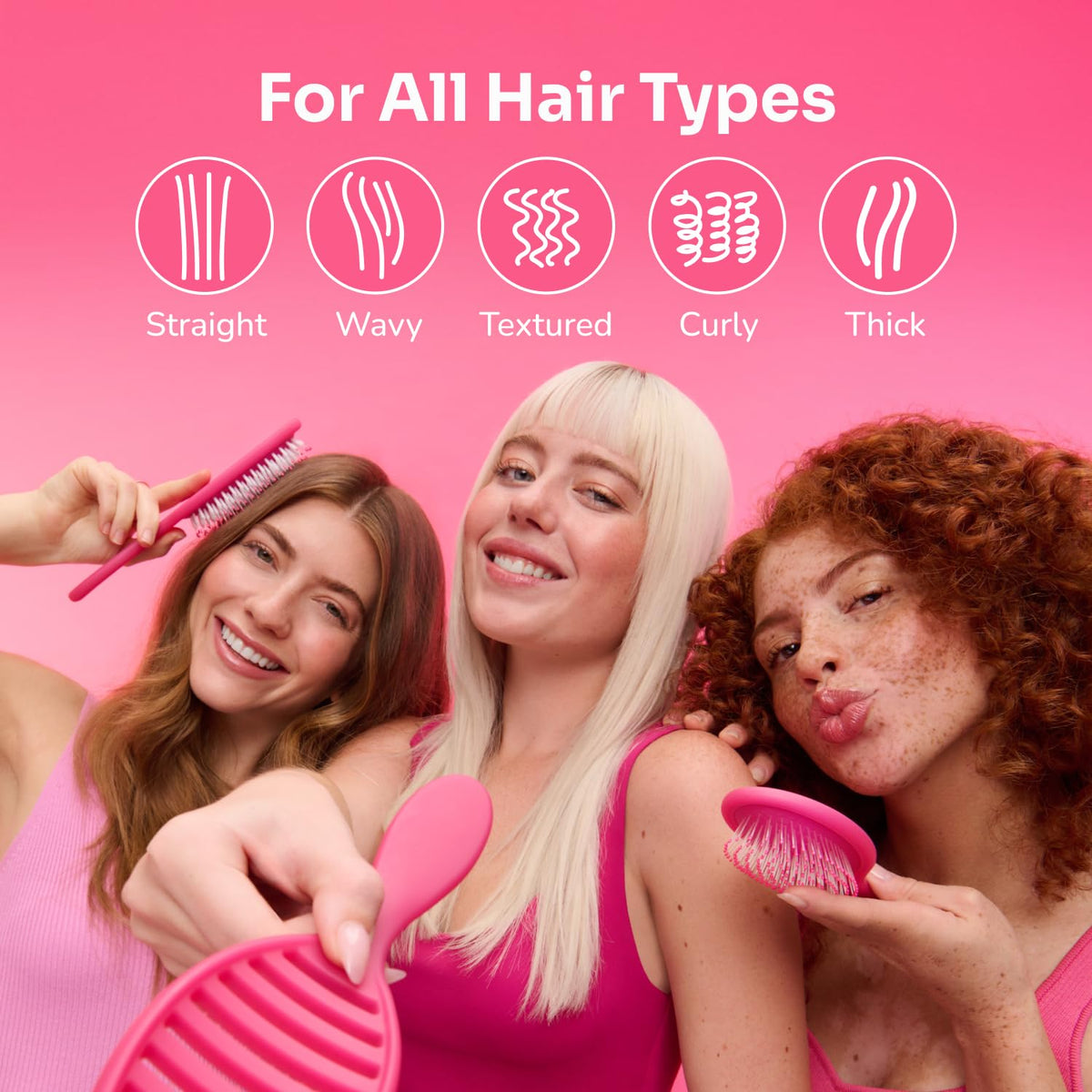 Wet Brush Original Detangler Desert Afterglow purple detangles wet or dry hair with ease.