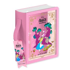 wet n wild alice in wonderland makeup bag open interior showing flexible cotton design fits brushes and palettes
