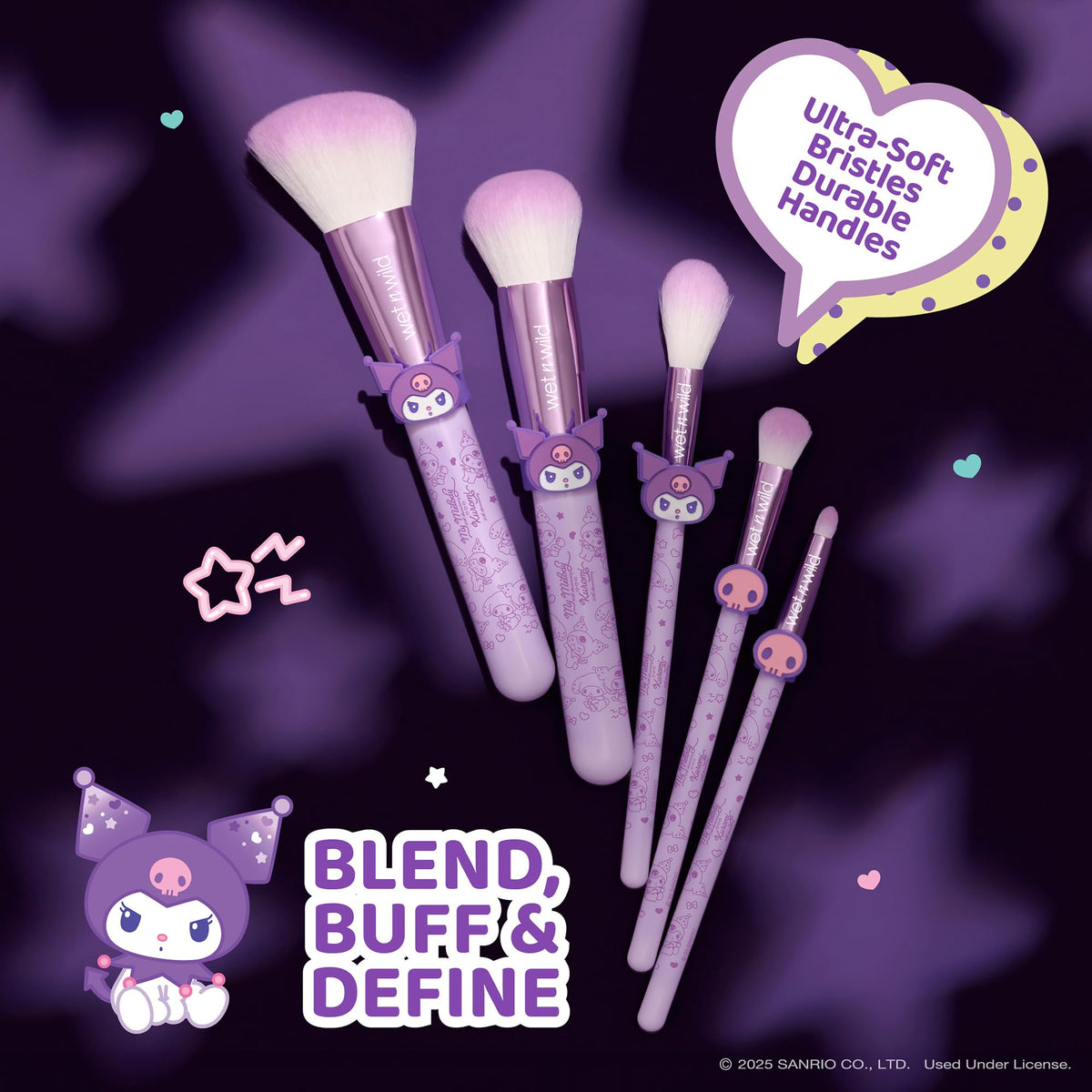 wet n wild My Melody Kuromi shader brush for precise lid definition