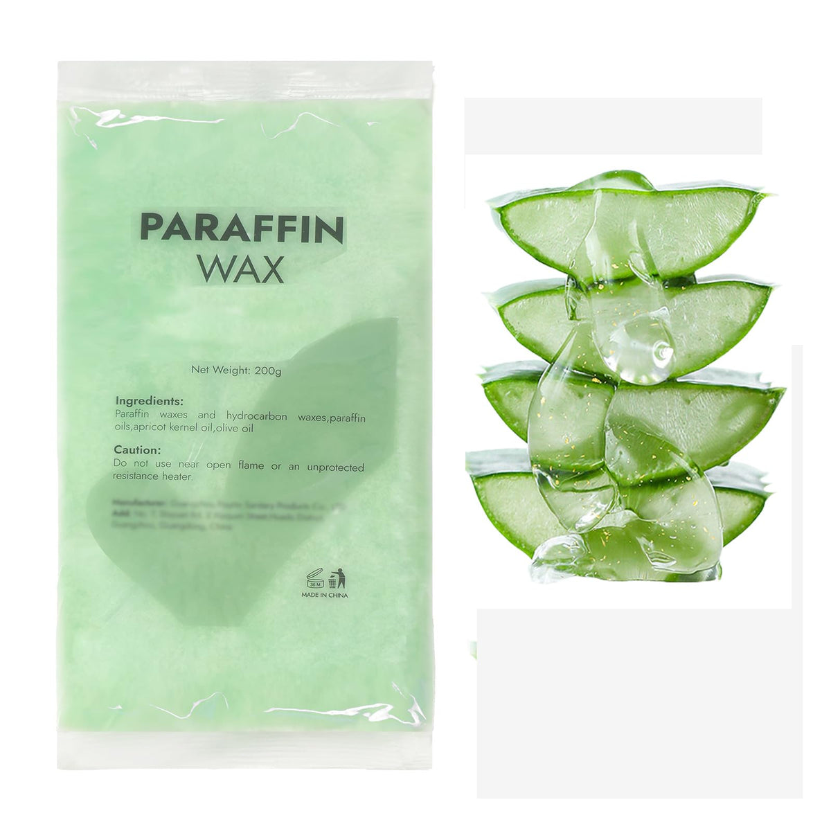 WeWax aloe vera infused paraffin wax for soothing hand and feet care.