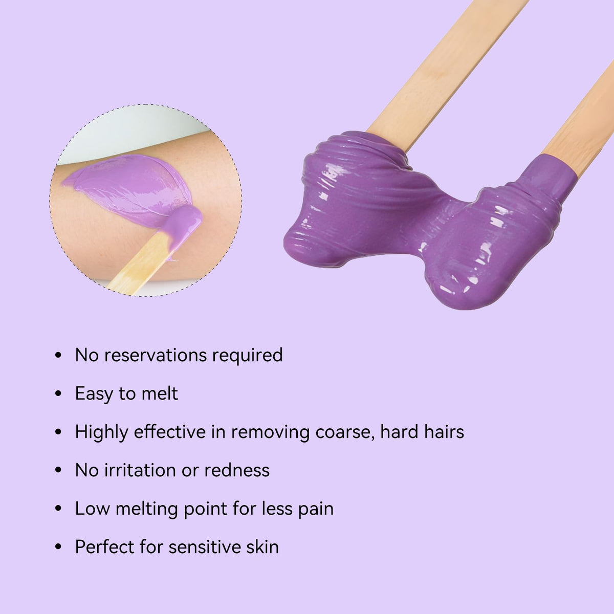 wewax pink wax designed for bikini line, gentle on delicate areas