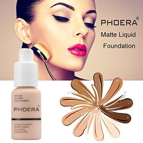 PHOERA Foundation inclusive shade range for many skin tones.