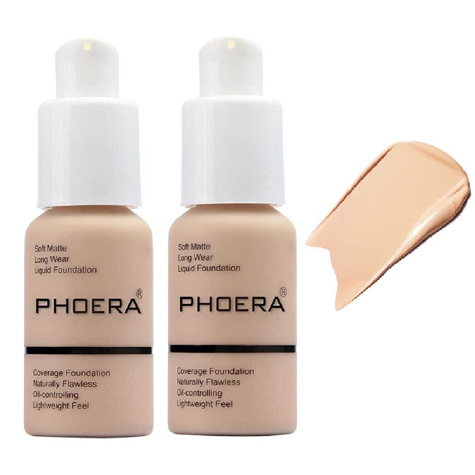 WFWJ PHOERA Foundation soft matte pump bottle for quick, clean application.
