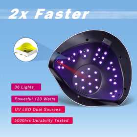 36 LEDs ensure efficient curing and faster results